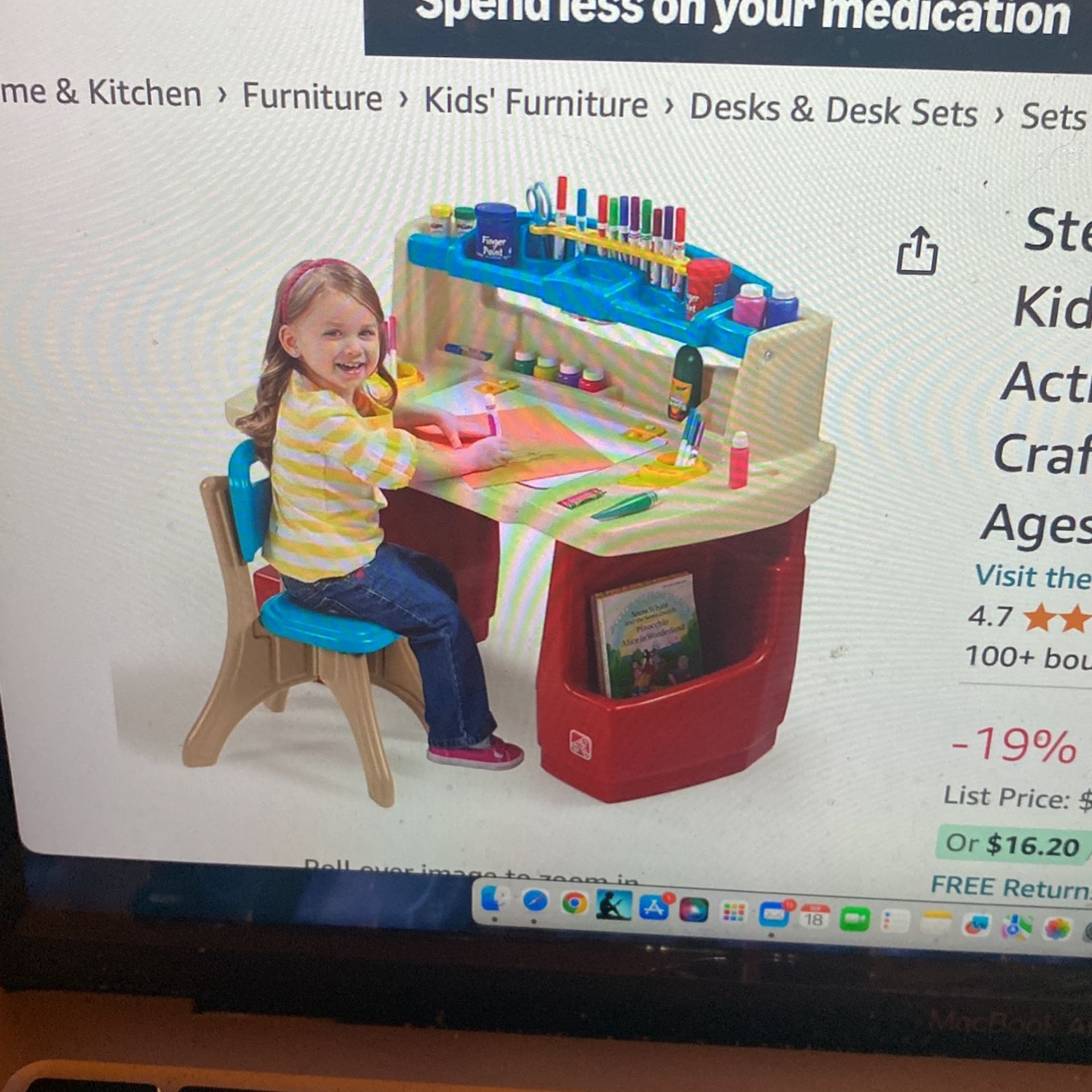 Playskool Deluxe Art desk and chair