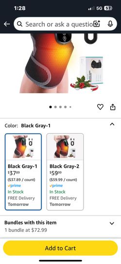 Heated knee massager