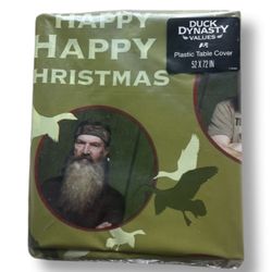 NEW Duck Dynasty Plastic Christmas Table Cloth