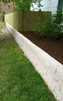 Retaining wall stone