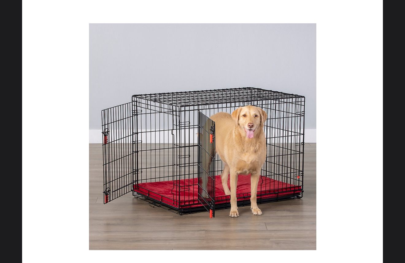 KONG Ultra-Strong Double Door Wire Dog Crate with Divider Panel
