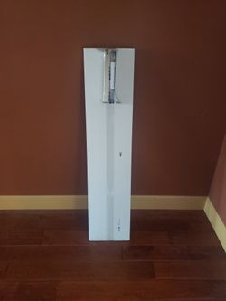NEW White Ikea Shelf with Silver Mounting Brackets
