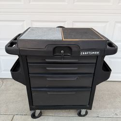 Craftsman Work Station  tool box/ toolbox/ with built in power strip - works great Made in USA 