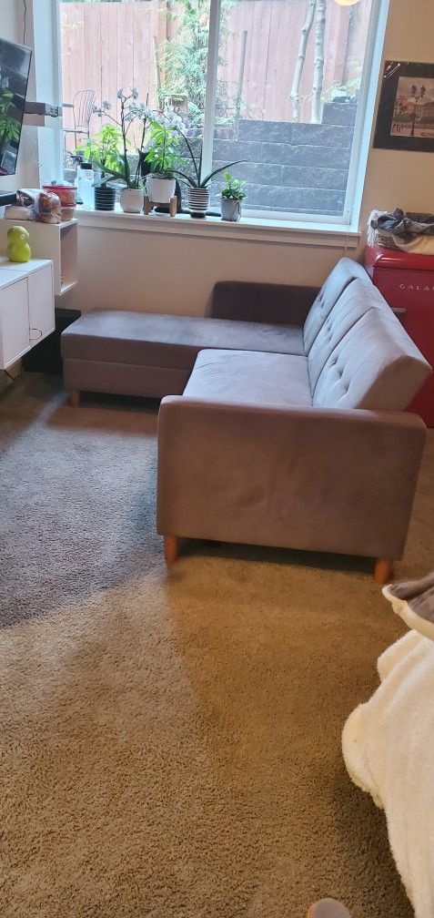 Grey Sofa Sleeper Bed With Storage