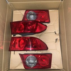 04-08 Acura TSX OEM Tail Lights With Led Bulbs.
