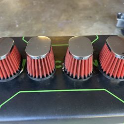 4x Motorcycle High Flow Air Filter Pods 55mm