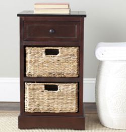 End table w baskets