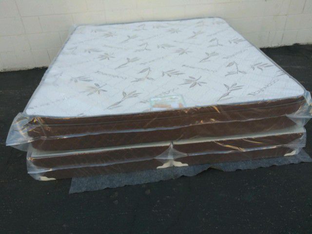 Brand New Queen Size Pillowtop Mattress Included Box Spring.