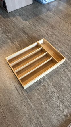 Bamboo Drawer Organizer Utensil Tray