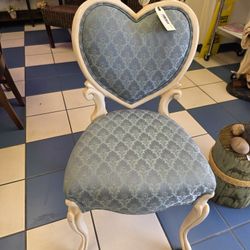 Heart Shaped Blue Chair