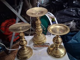 Brass candle holders