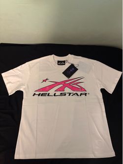 Men’s Hellstar tee pink and white graphic