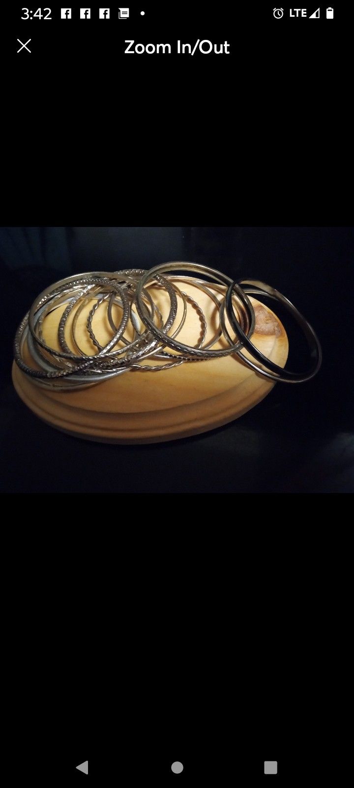 (14) SILVER BANGLE BRACELETS--GREAT CONDITION