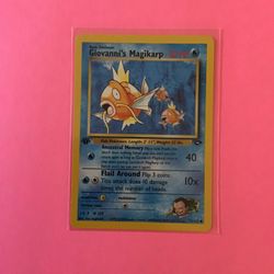 1st Edition Giovanni’s Magikarp 73/132 Pokemon Card from Gym Challenge 
