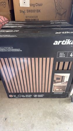 Artika Walnut Slatted Sound Absorbing Panel Kit Pack of 4