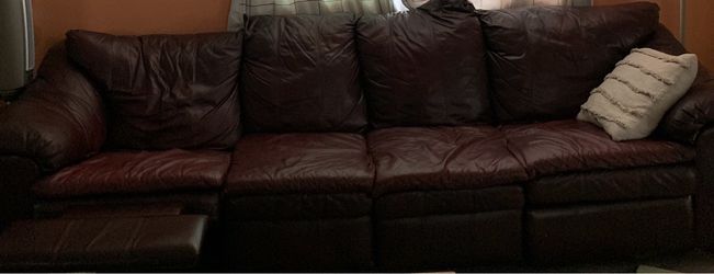 Real leather couch