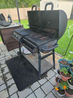 Dual Char-broil gas and coal grill $40