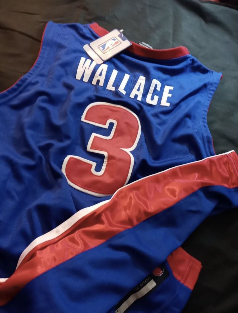 NEW Detroit Pistons Ben Wallace Nike Authentic Jersey Sz56 3XL NBA Blue#3