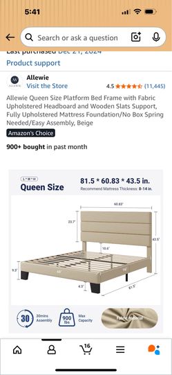 Queen bed
