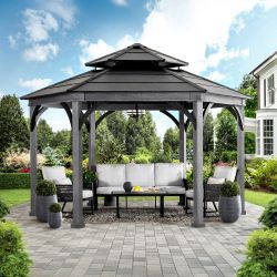 Sunjoy Ashland Hexagonal Gazebo, 18 ft. x 18 ft.