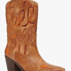 NEW Metallic Cowboy Cowgirl Boots Mid Calf Slip On Women's Size 6 New, Open Box
