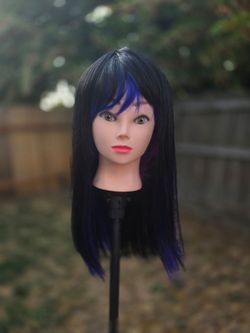 Secret Collection HairSense1 100% Human Hair Wig (Style: KATIE-L, Color: FL1B/BLUE)