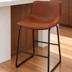 For a set of 2 Brown Bar Stools – One New in Box