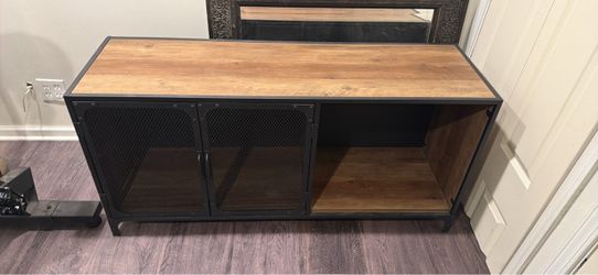 Rustic reclaimed barn wood TV stand/media cabinet/credenza