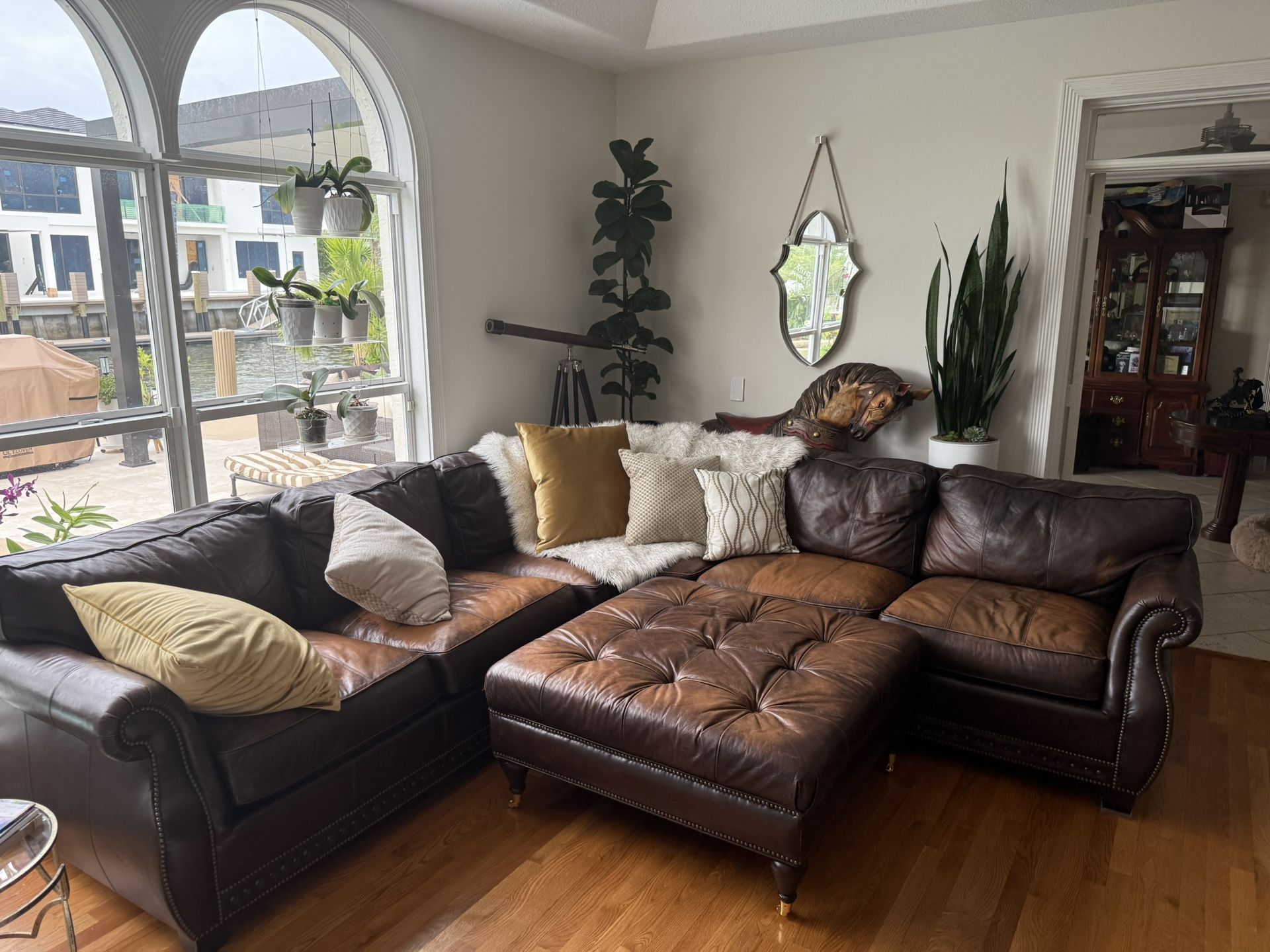 Bernhardt Leather modular Sofa