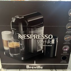 New Nespresso Breville Verturo Espresso Office Machine With Aeroccino3 Frother
