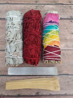 Sage, Selenite, Palo Santo Protection Set