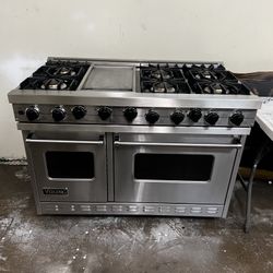 Viking 48” Stainless Steel All Gas Range Stove With Closed Burners 