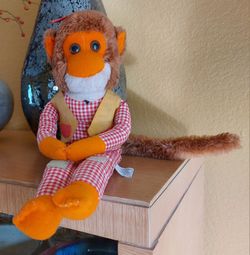 RARE Vintage Avlon Stroudsburg PA Plush Monkey Stuffed Animal Toy 