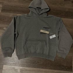 🟤 ESSENTIALS DARK OATMEAL HOODIE – SIZE XS