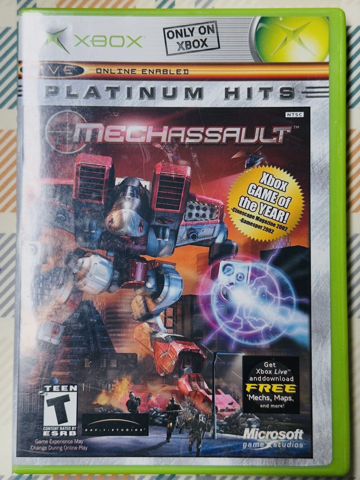 MechAssault (Microsoft Xbox, 2002) With Case Tested/Works Fast Shipping