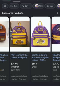 Lakers mini backpack