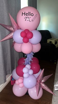 Custom Balloon Column Tower Arrangement