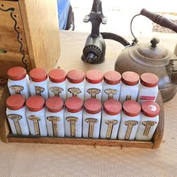 Antique Milk Glass Spice Rack (SC)
