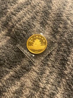 Chinese gold panda coin 1/20 ounce OMS