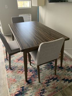 Pressed wood table and chairs