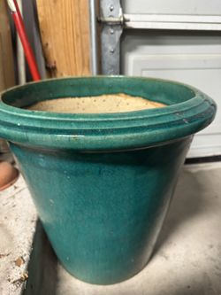 Huge Teal Planter Ready For Spring?