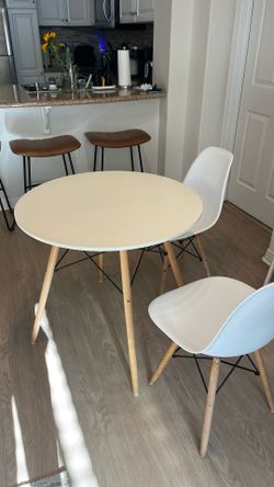 White dining table
