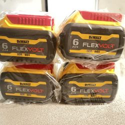 Dewalt New 60v 6ah FLEXVOLT Batteries $110 Each Or 2 For $200 Or 4 For $380 Firm 