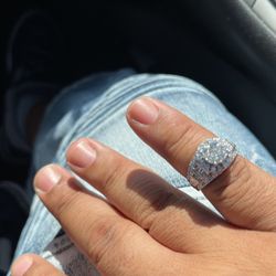 2 carat diamond and beget wedding ring 14 karat White goldgold