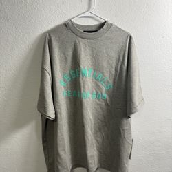 NWT Fear of God Essentials Heavy Jersey Tee Dark Heather Oatmeal Premium Size S