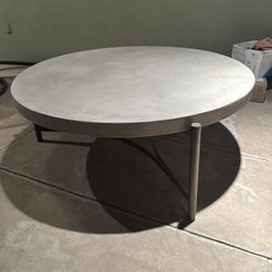 Round Concrete Coffee Table - Large Circular