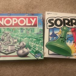 Monopoly And Sorry Board Games 