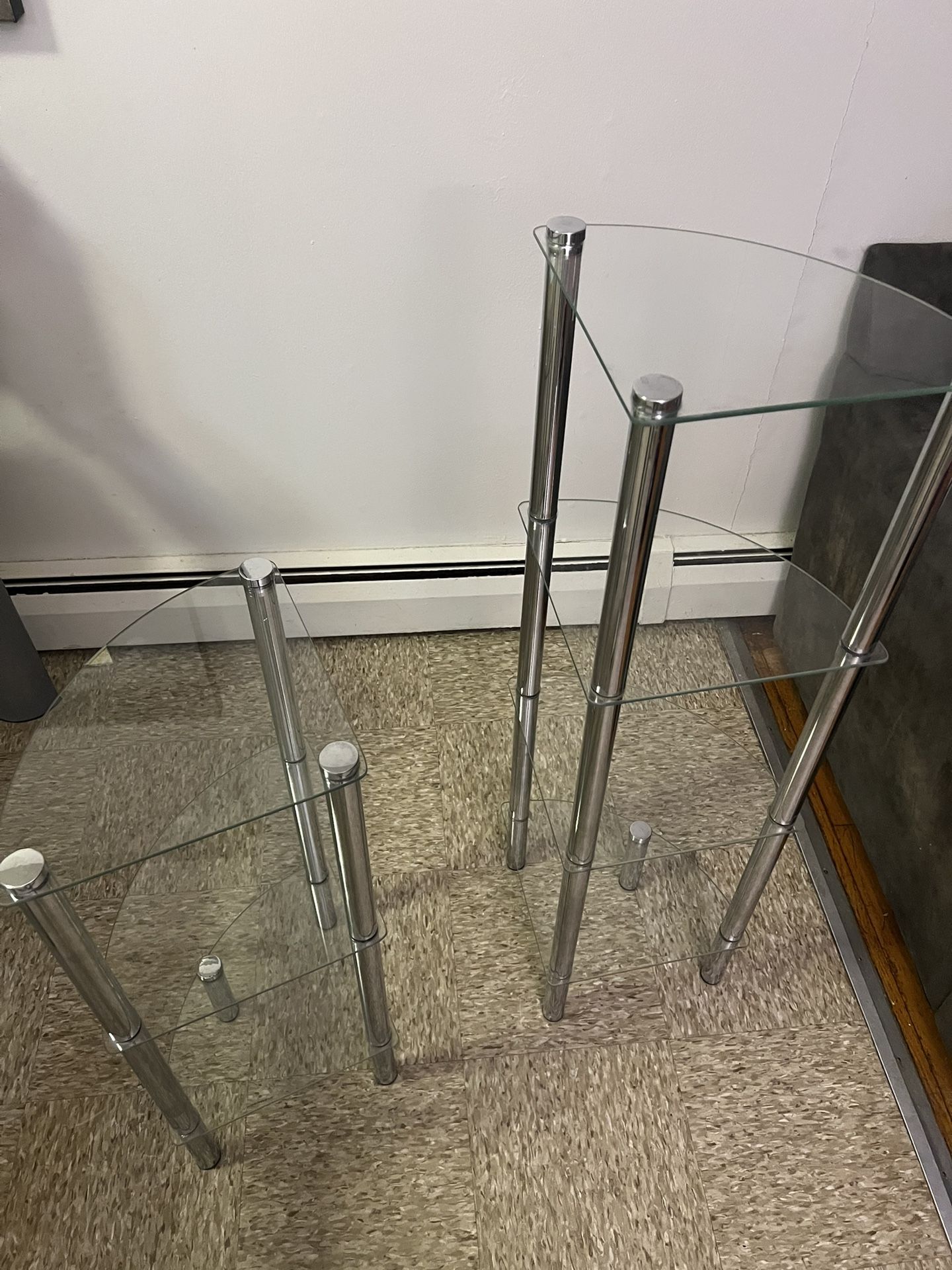 Glass And Silver Tables