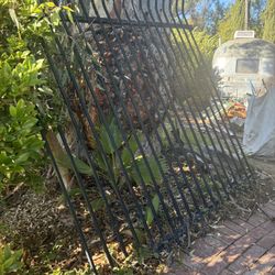 Metal fence panels, three of them