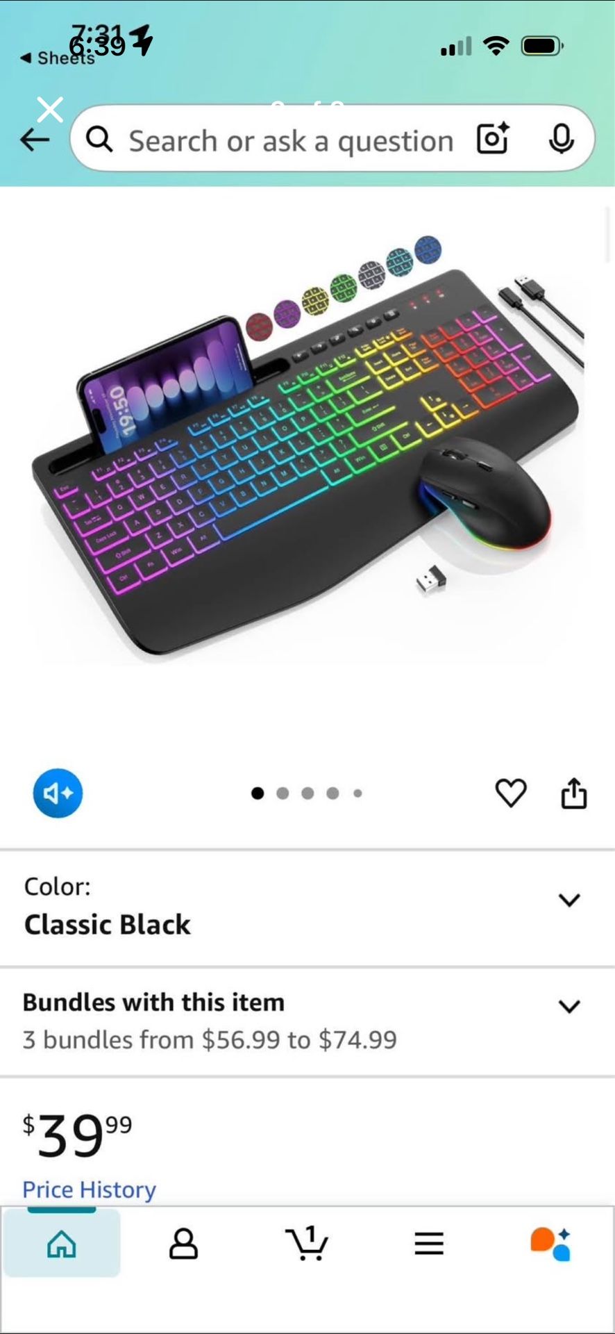 Wireless Keyboard and Mouse Combo with Backlights